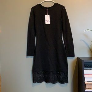 Zara black dress size M. New with tags.